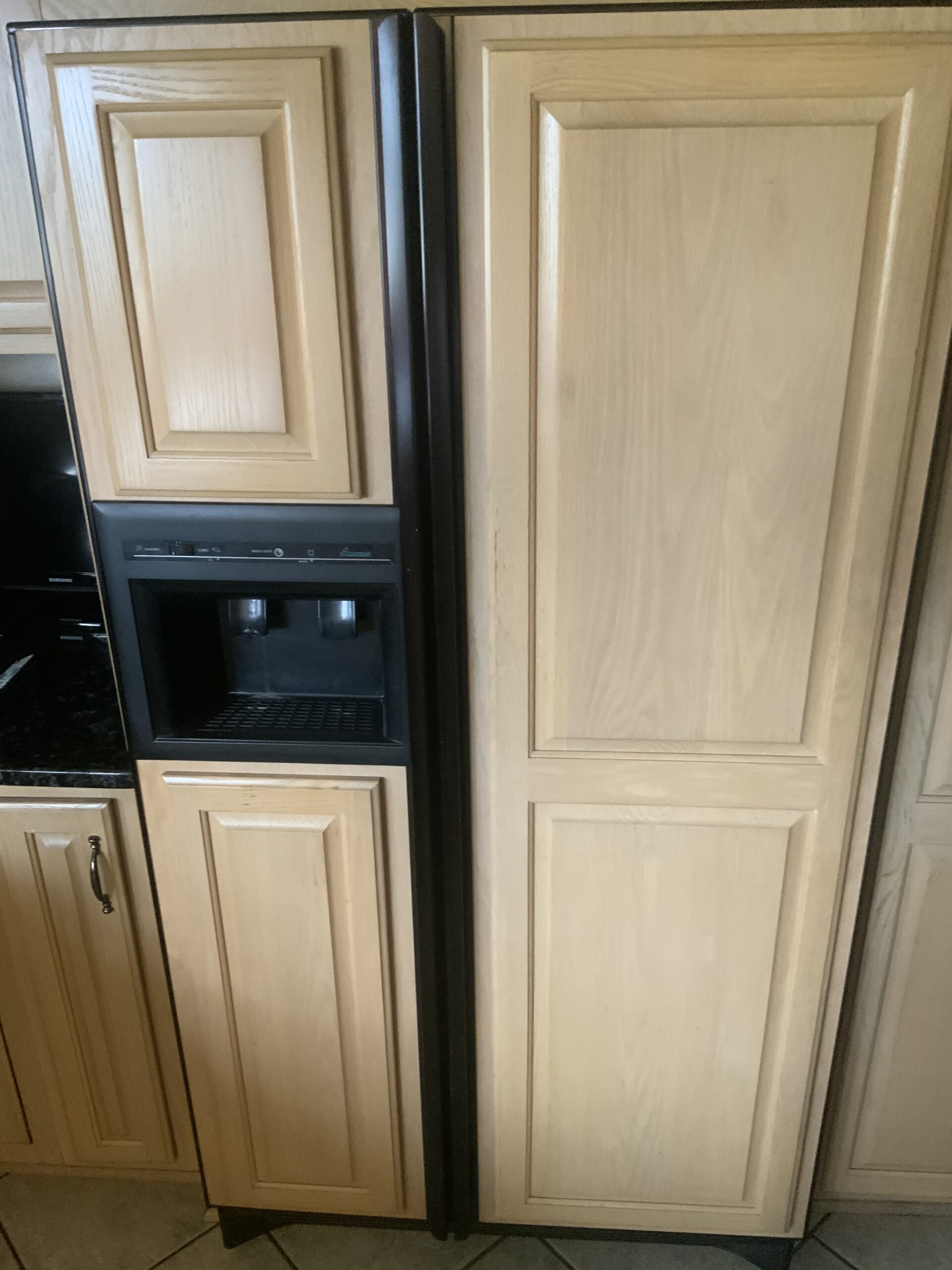 Amana SBDE21VP refrigerator repair replacing defrost thermostat and water valve.