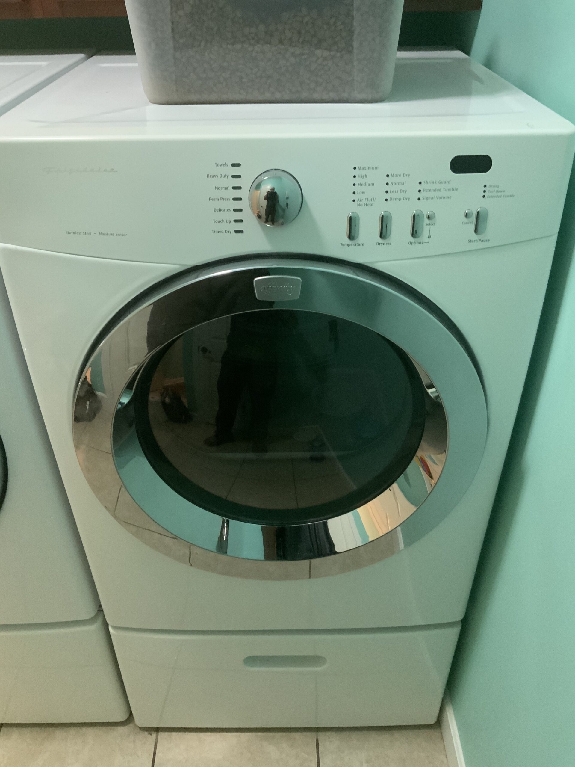 Frigidaire AEQ6700FS0 dryer repair by Samuel Willhite in Louisville, OH, featuring heating element replacement.