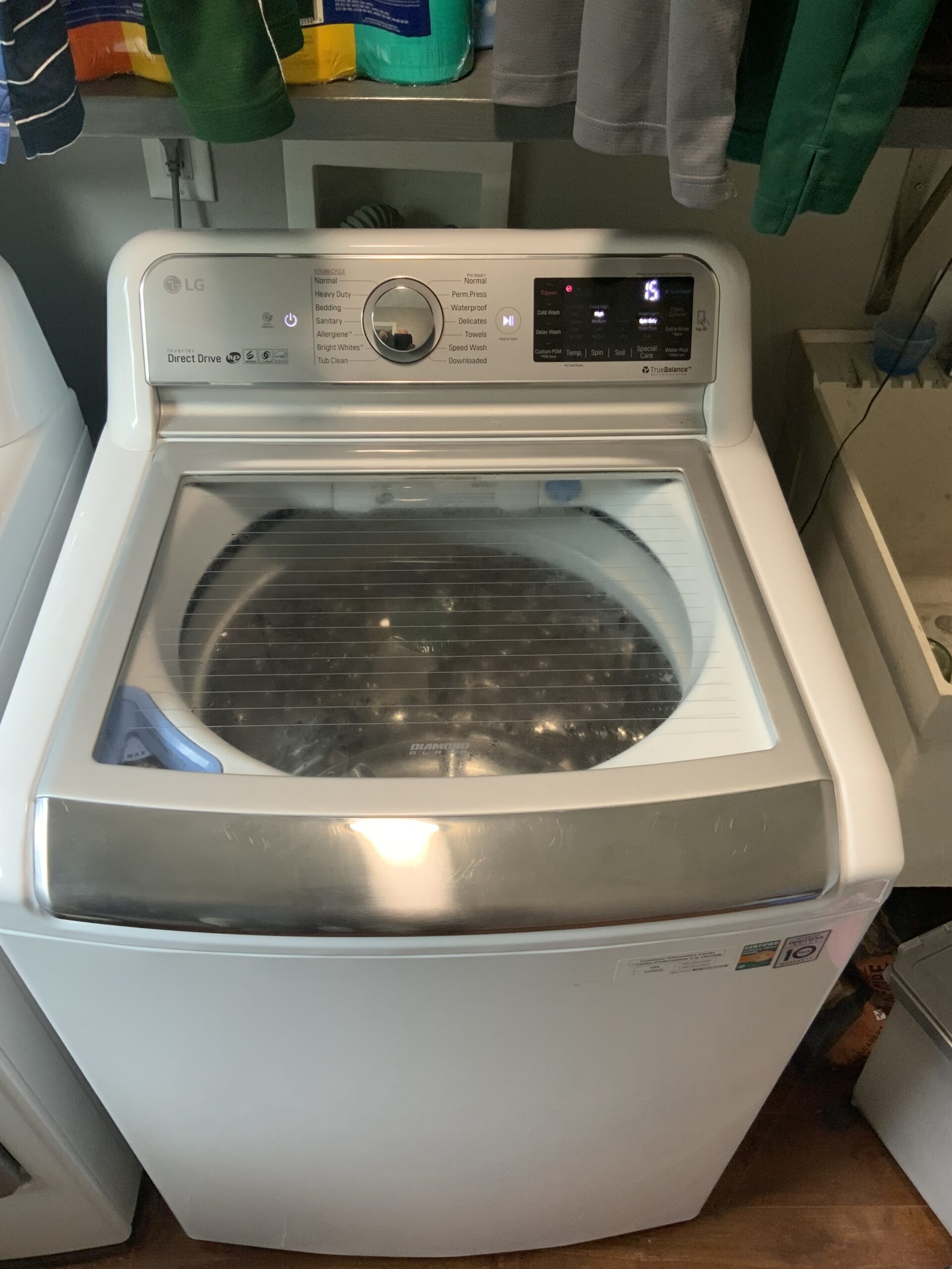 LG Washer WT7600HWA repair by replacing the drain pump, located in North Canton.