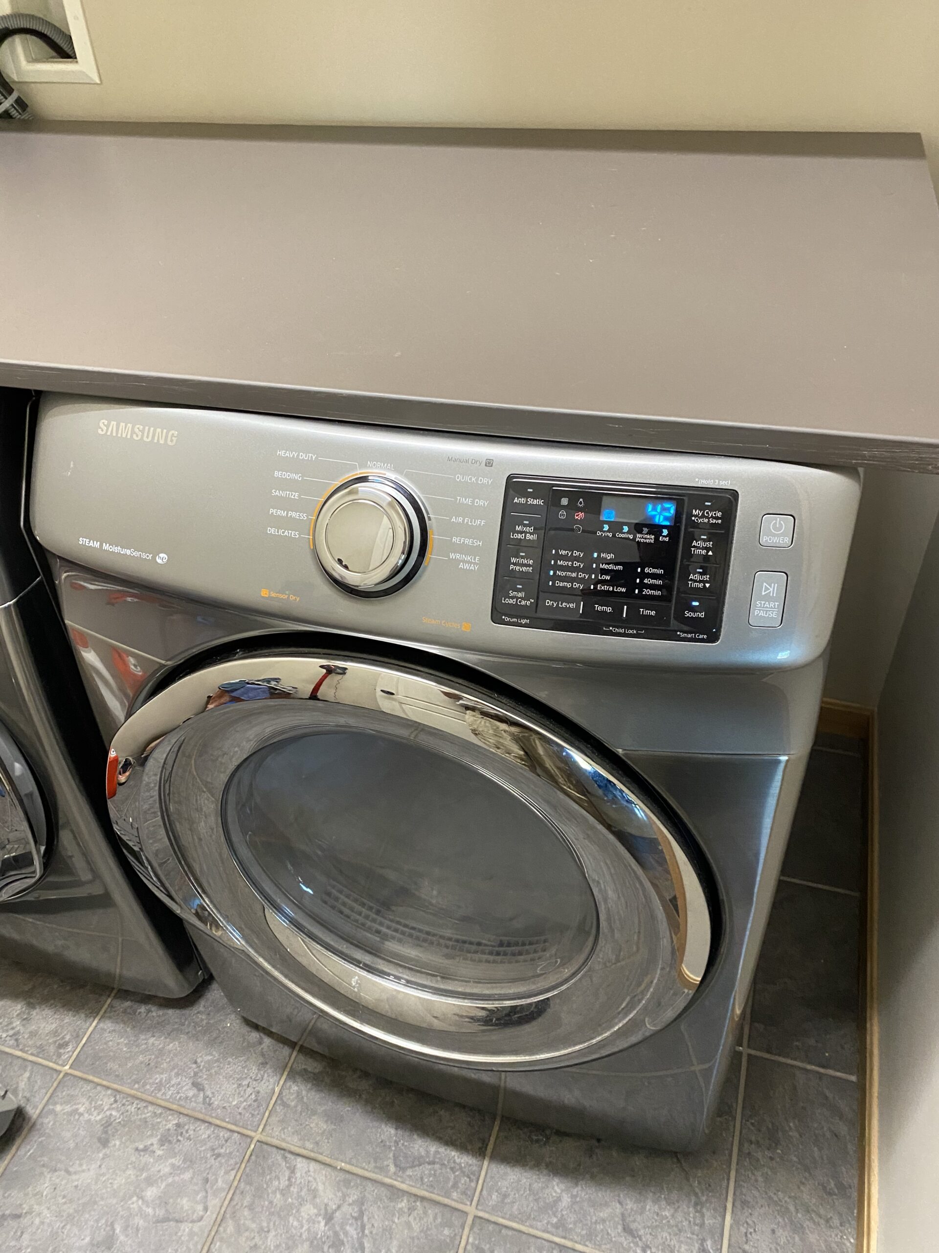 Samsung dryer DV42H5200EPA3 repair by technician Samuel Willhite in Louisville, Ohio.