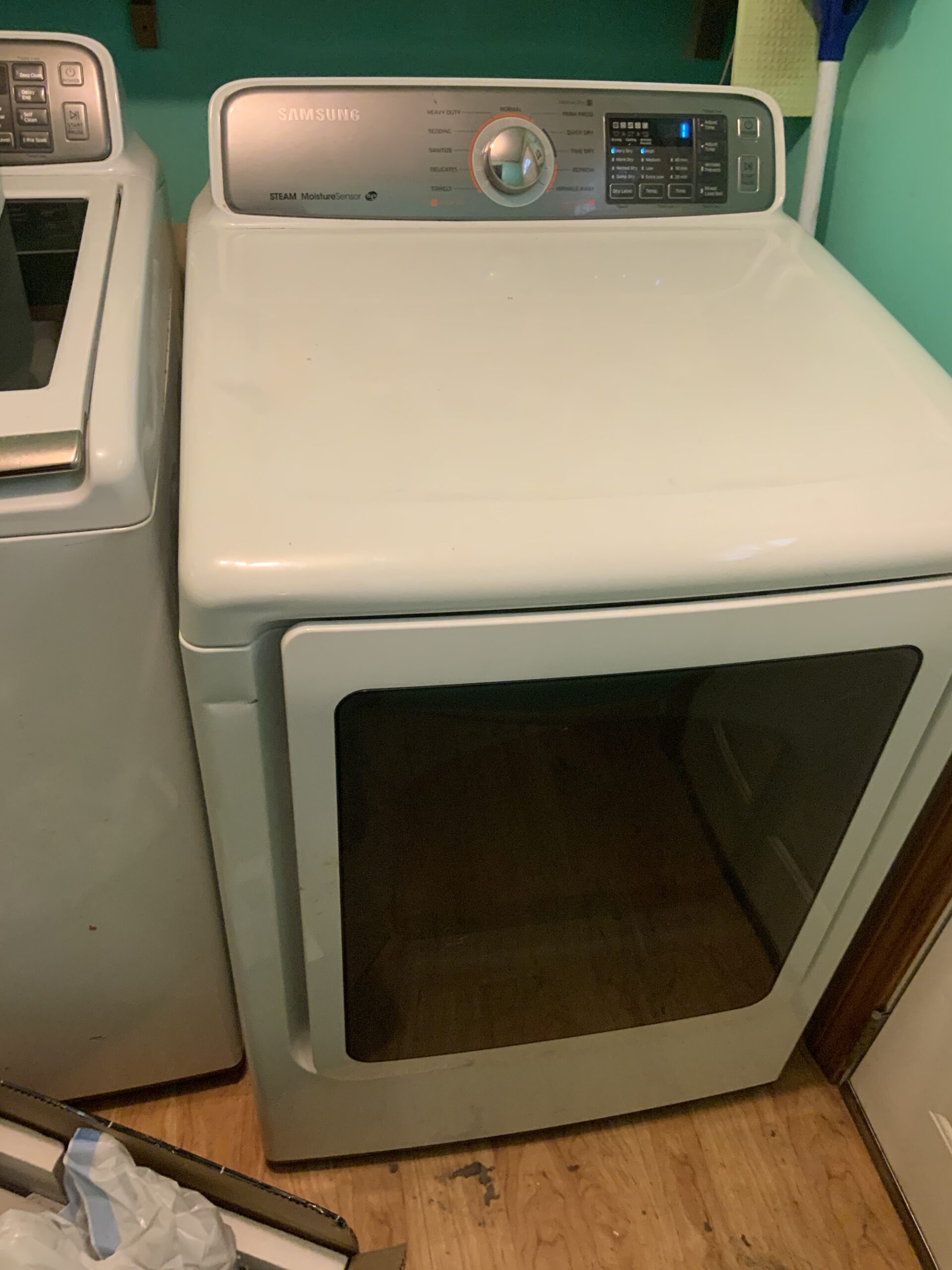 Samsung dryer model DV48H7400EW/A2 repair for heating issues in Minerva, Ohio.