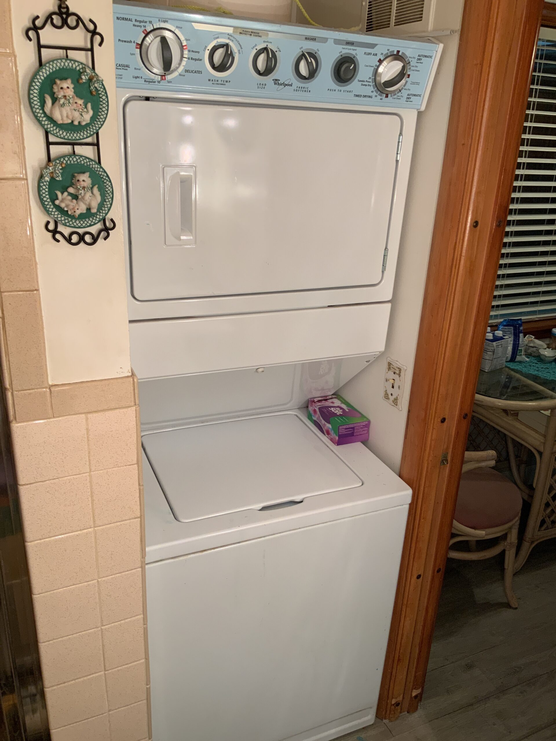Whirlpool dryer model WET3300XQ1 with newly replaced thermal fuse, repaired in North Canton.