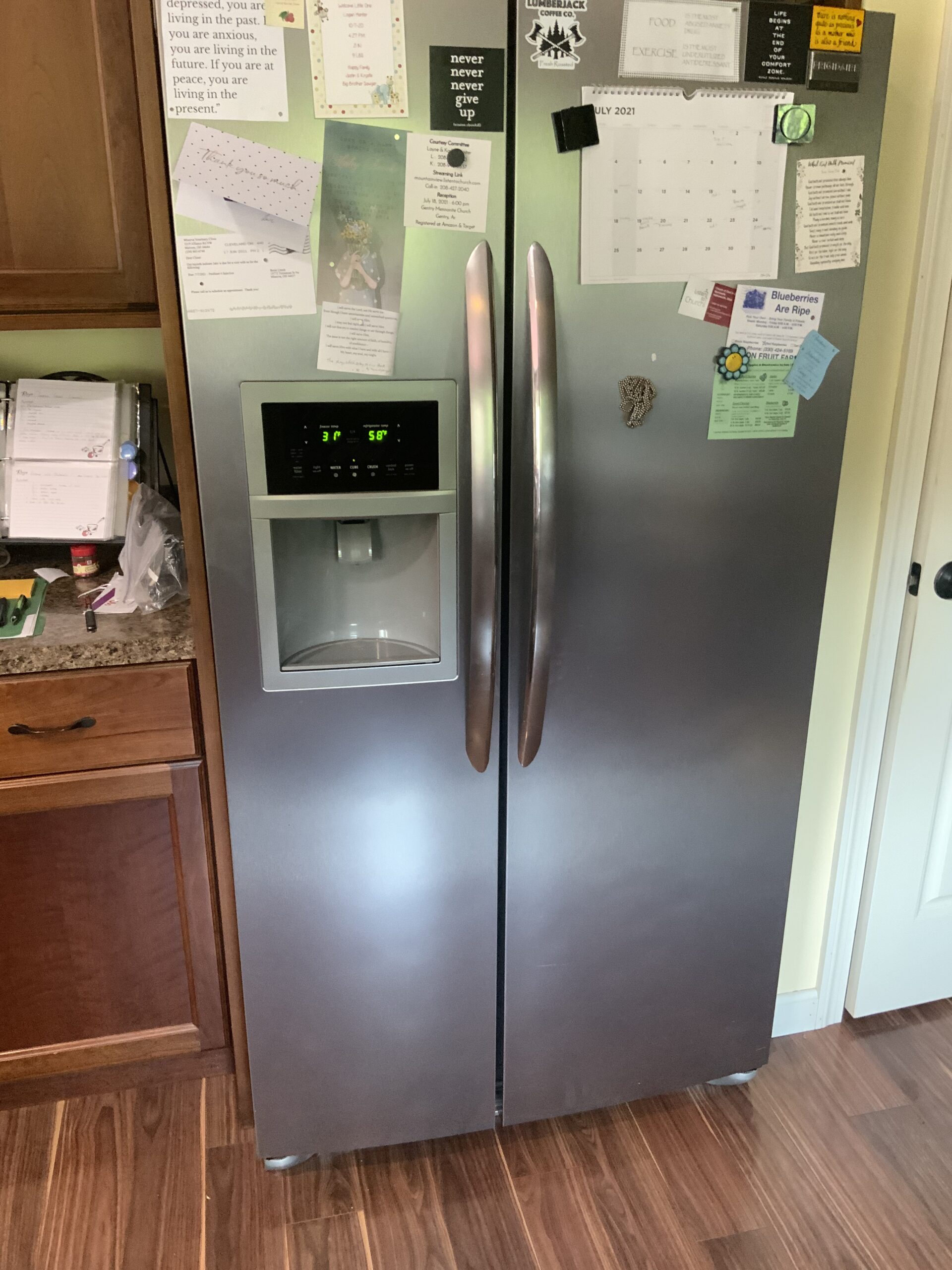 Admiral LGUS2642LF2 refrigerator repair by Louisville Appliance Repair in Minerva, OH.