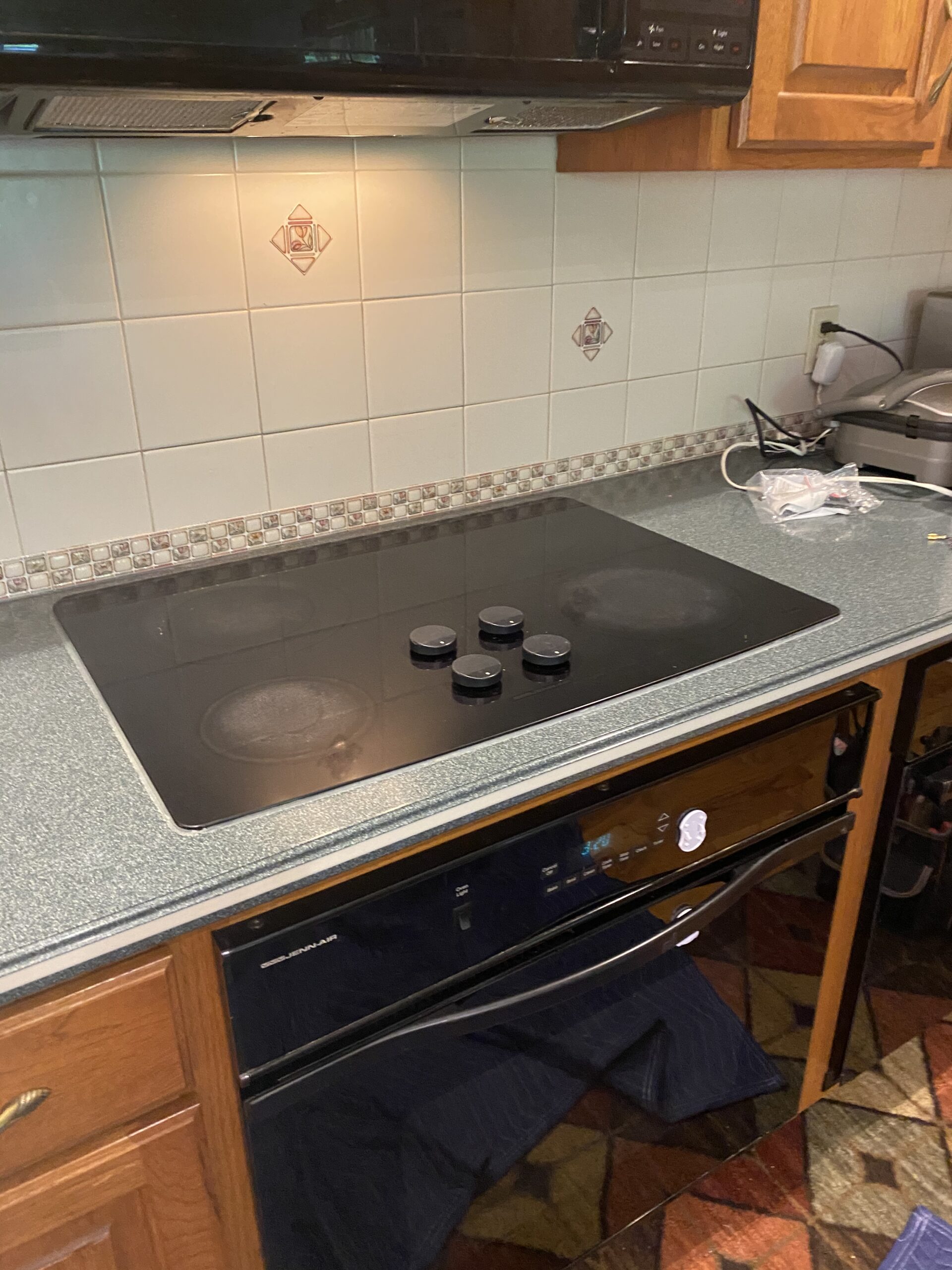 JennAir oven model CCE3401 with repaired burner and switch.