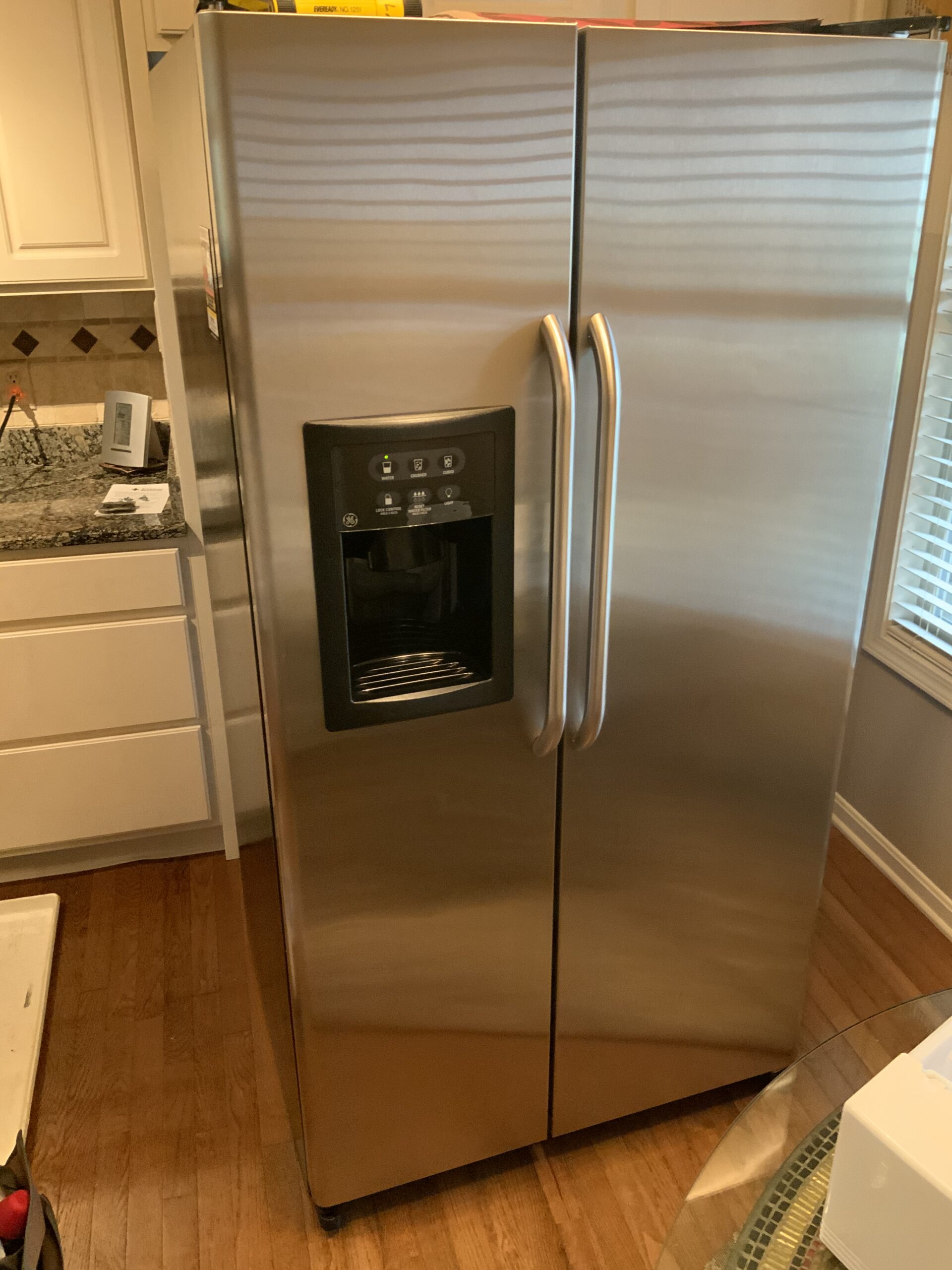 GE refrigerator GSH25SGRESS in Louisville with newly replaced water valve.
