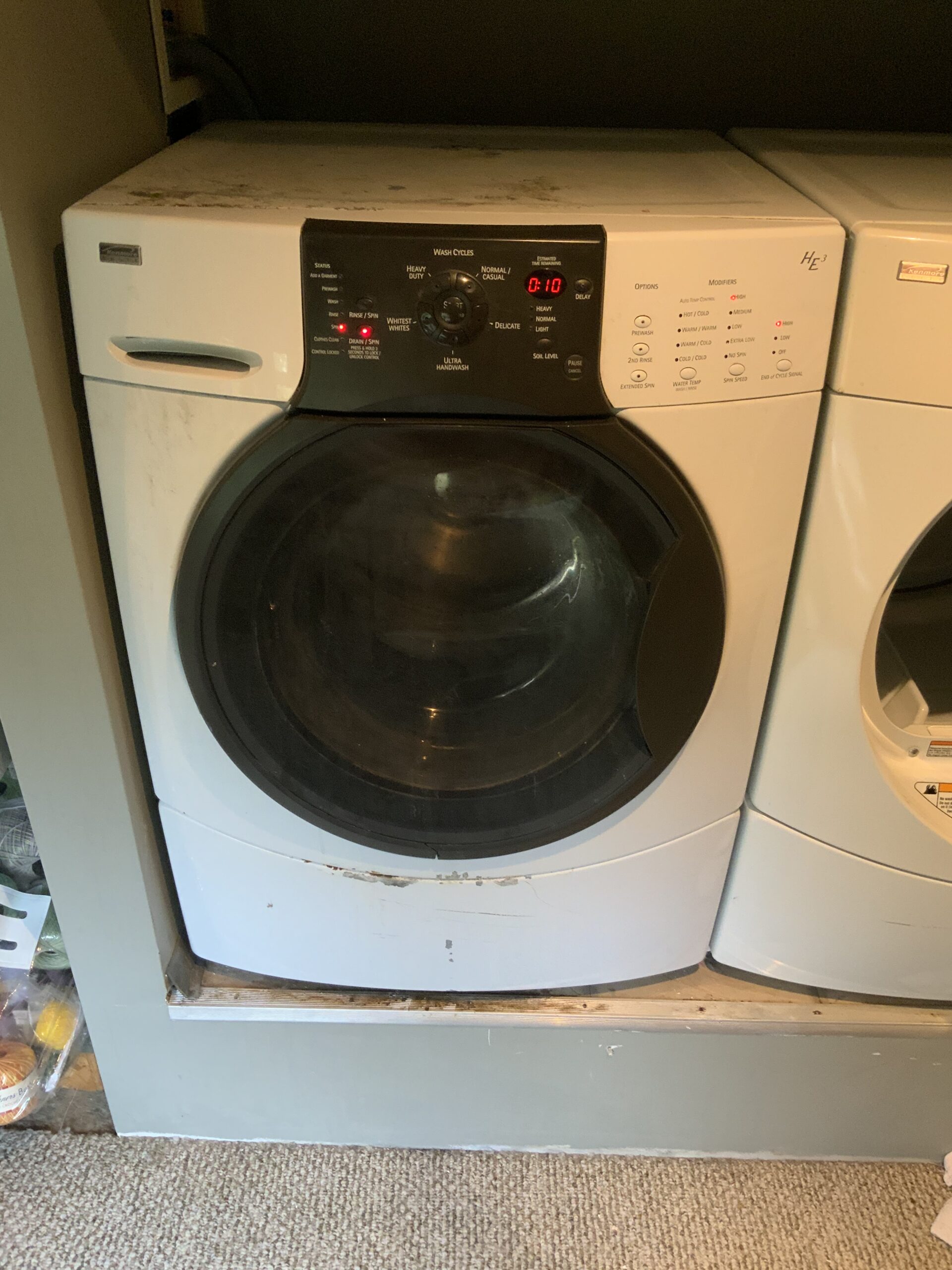 Kenmore washer with door boot replacement by Samuel Willhite in Canton, Ohio.
