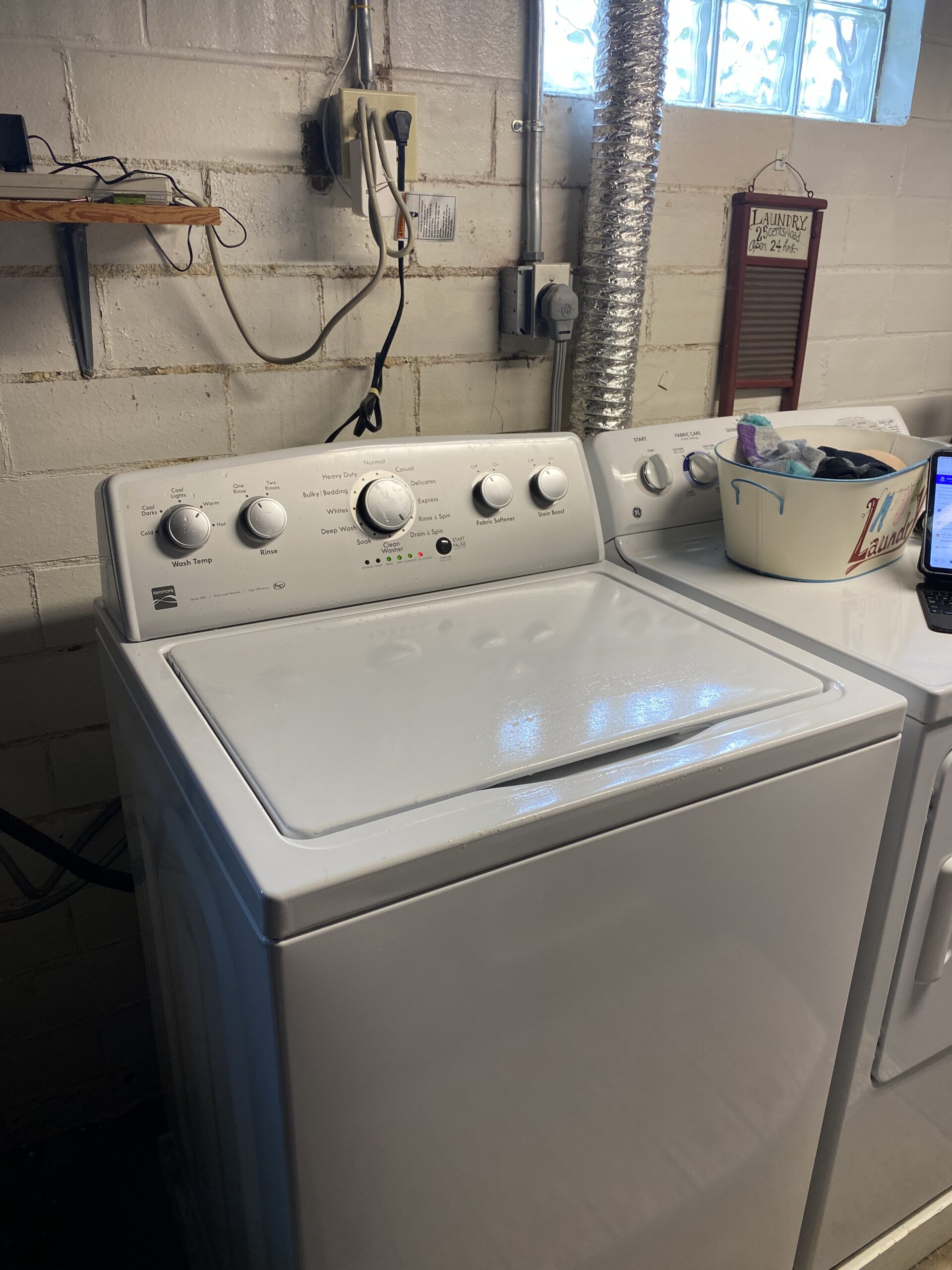 Kenmore Washer repair in Canton, model 110.25132412 with new water valve.