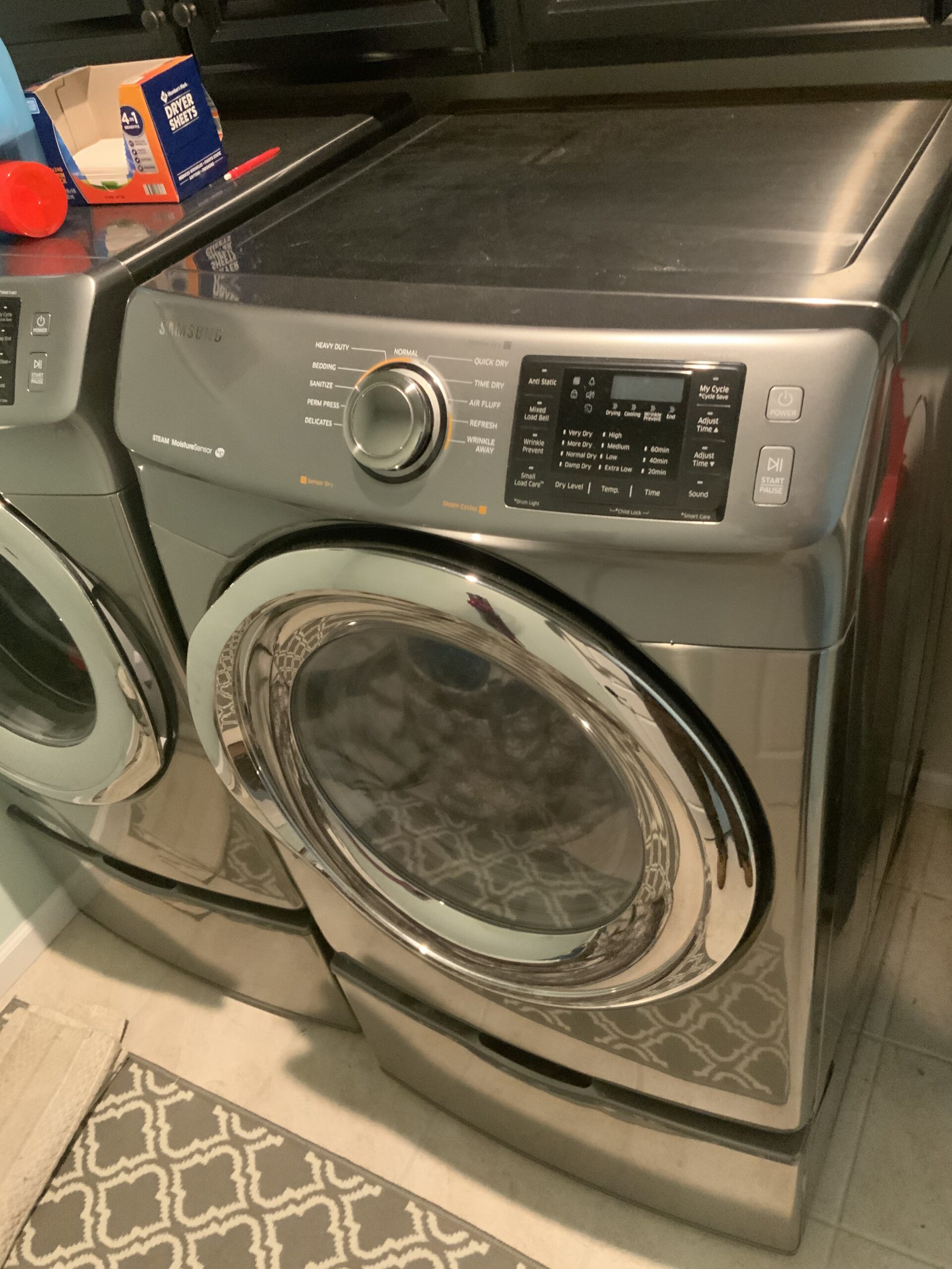 Samsung Dryer model DV42H5200EP with its motor and heating element replaced in Canton, Ohio.